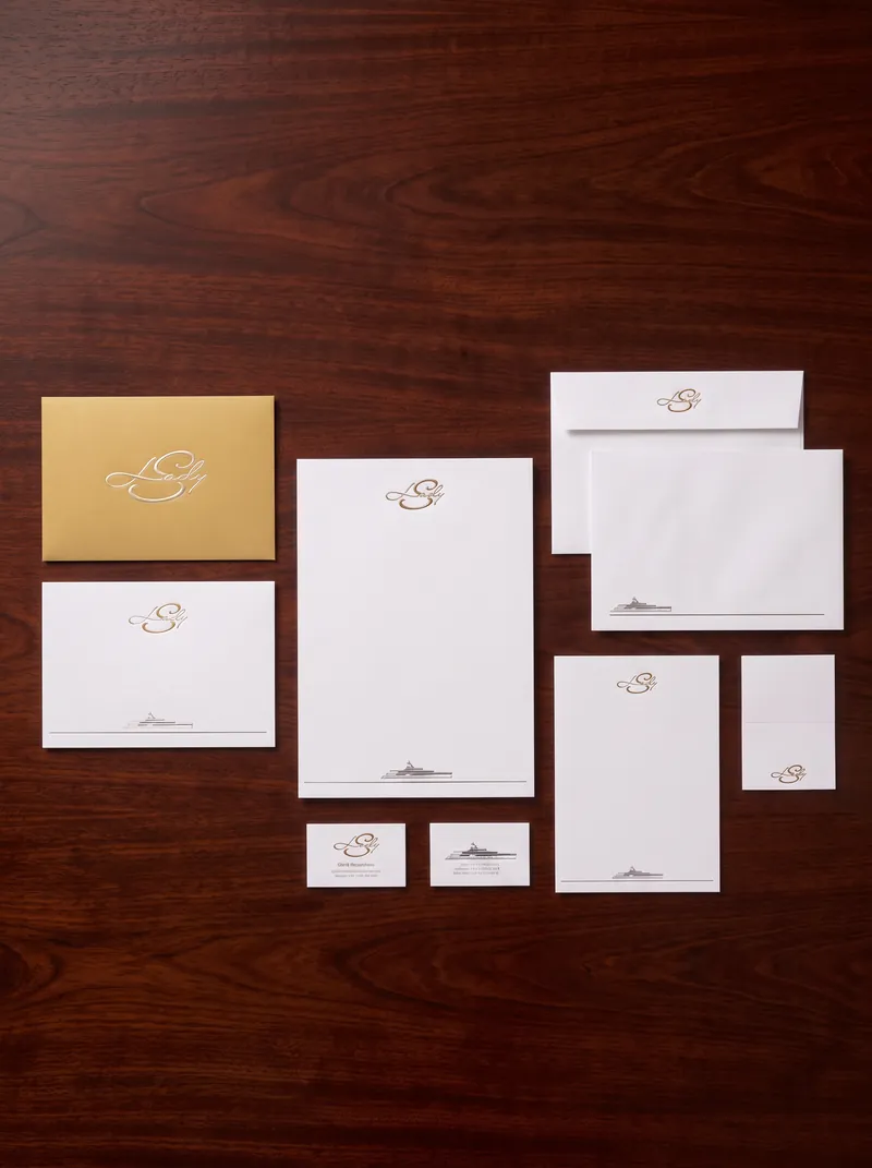 A full yacht stationery suite